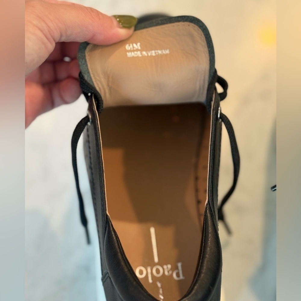LINEA Paolo Kendra Black Platform Sneakers, Size 6.5 - Picture 5 of 5
